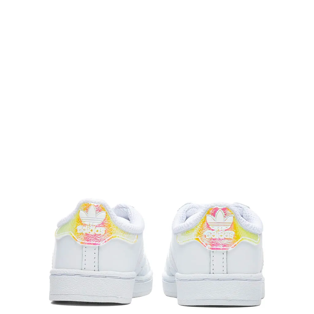 Toddler Superstar - Cloud White/Iridescent Stripe