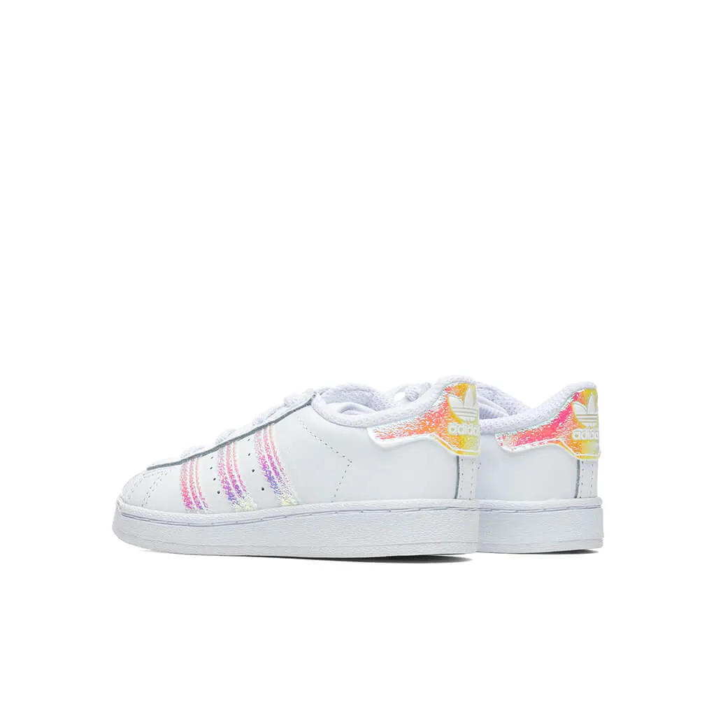 Toddler Superstar - Cloud White/Iridescent Stripe