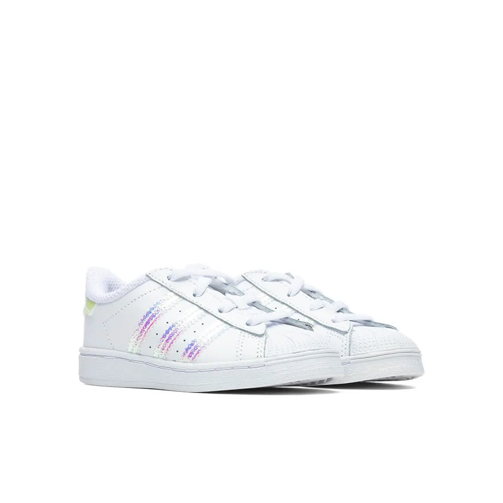Toddler Superstar - Cloud White/Iridescent Stripe