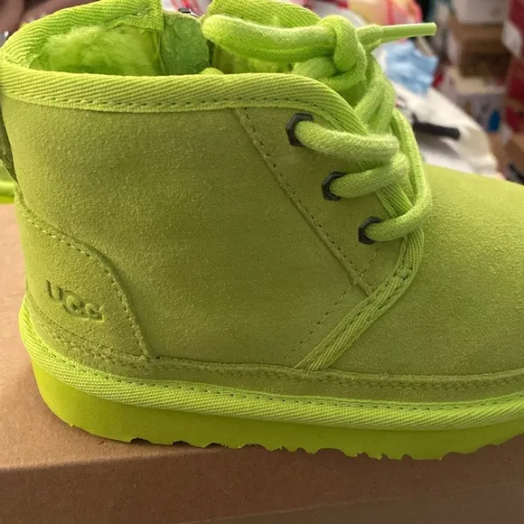 UGGWool Blend Fur Lined Lace Up Booties (Toddler) size 9