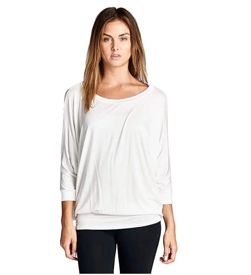 Vanilla Bay | Dolman 3/4 Sleeve Top Ivory
