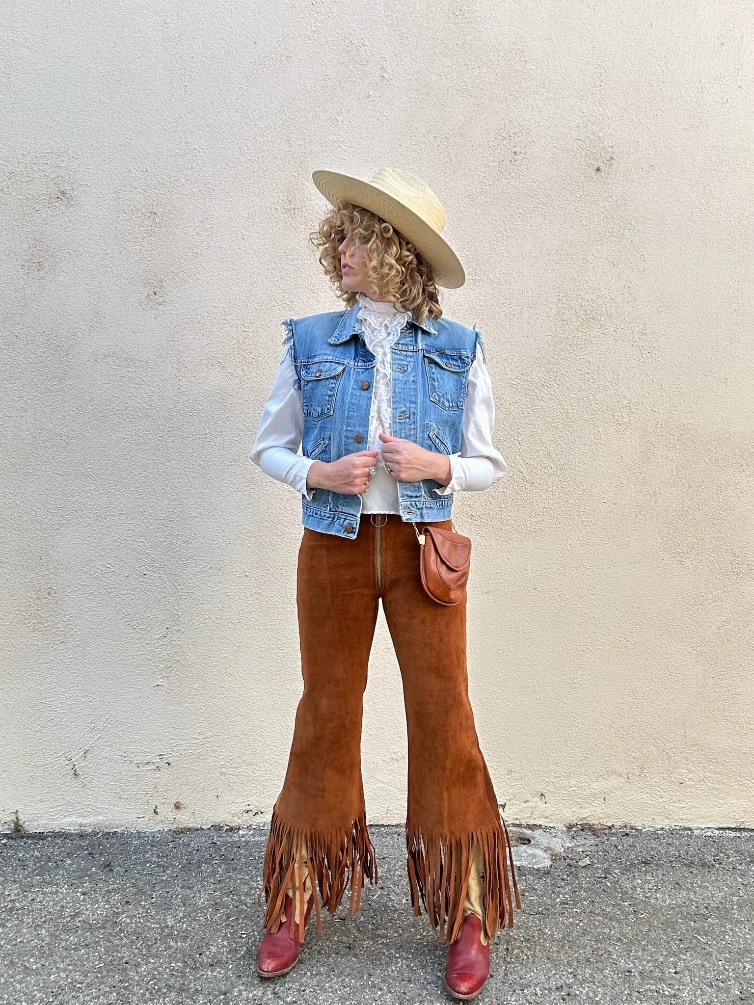 Vintage El Greco Suede Pants with Fringe