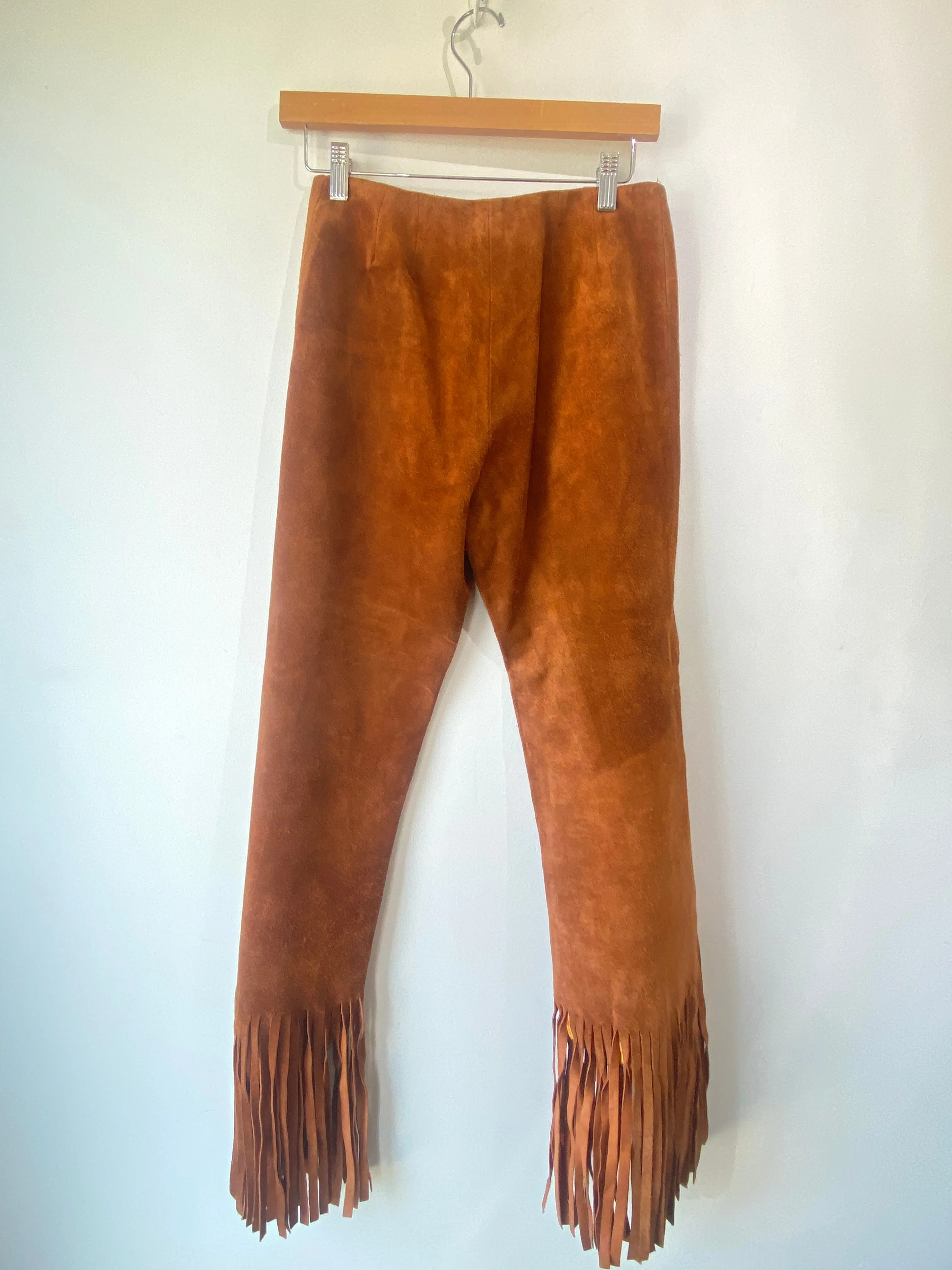 Vintage El Greco Suede Pants with Fringe