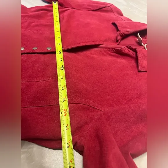 Vintage red Suede Jacket size small in great shape