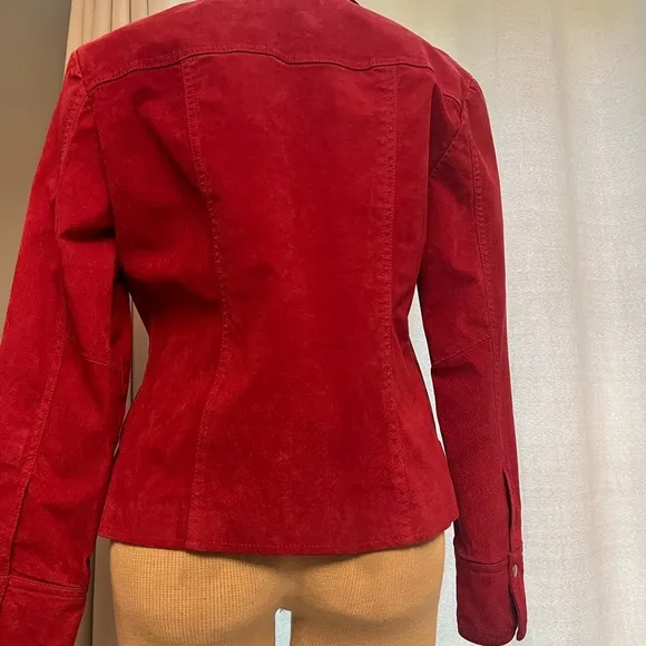 Vintage red Suede Jacket size small in great shape