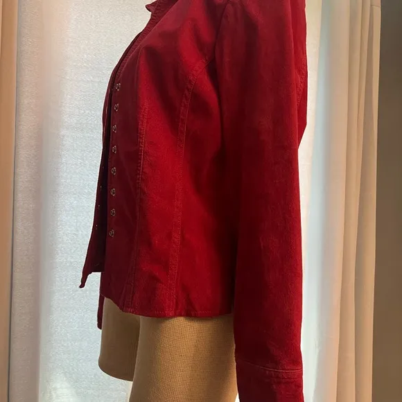 Vintage red Suede Jacket size small in great shape
