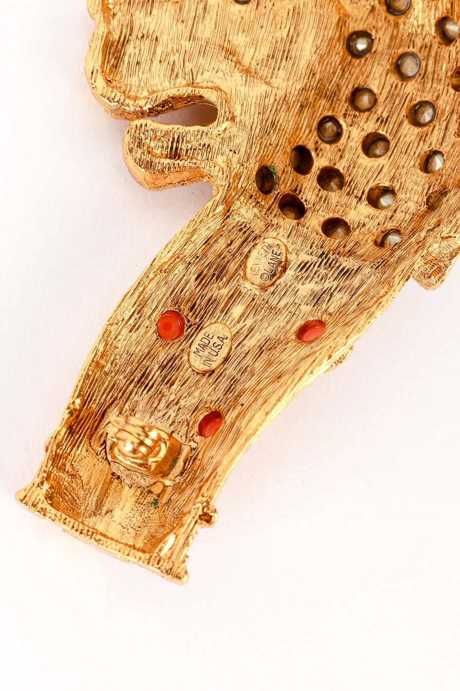 Warm Crystal Mughal Lion Brooch
