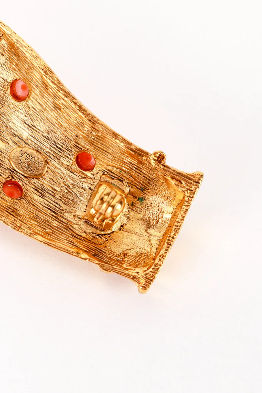 Warm Crystal Mughal Lion Brooch
