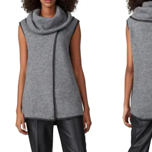 WAVERLY GREY Gray Sleeveless Knit Vest. Size XS