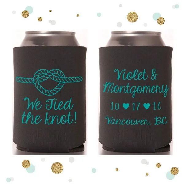 We Tied the Knot - Wedding Can Cooler #18R