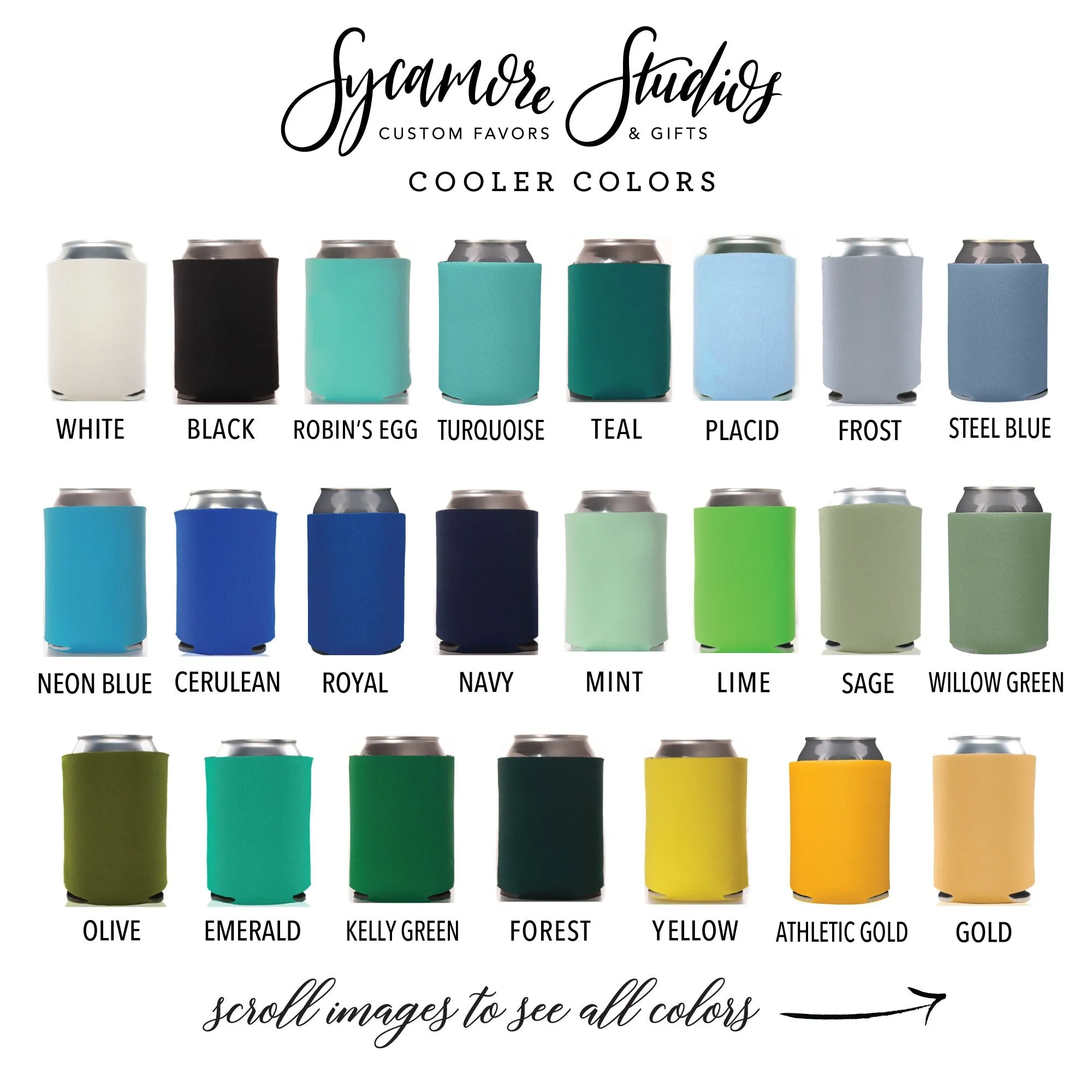 Wedding Can Cooler #252R - Custom Pet Illustration
