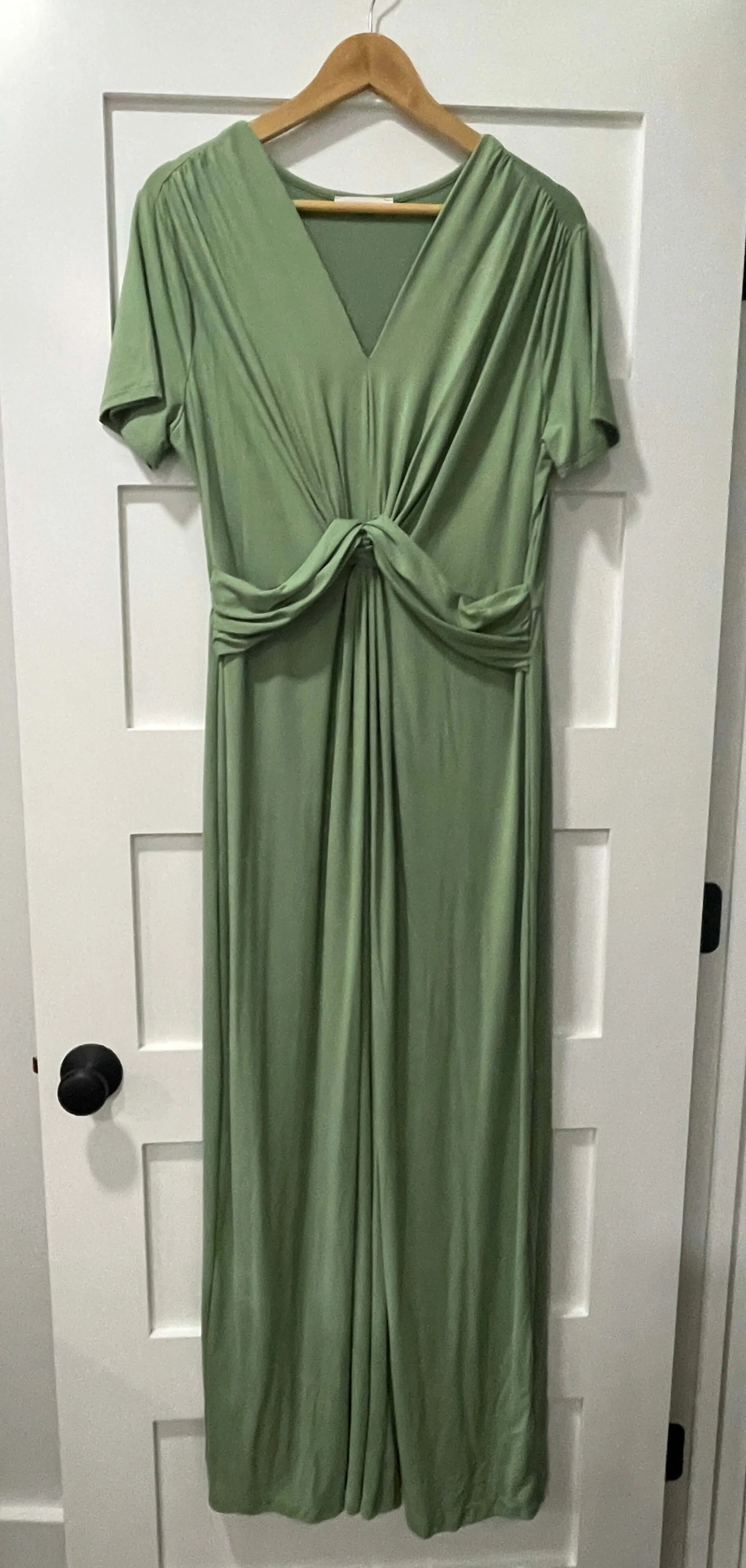 Where I Belong Maxi Dress in Moss Green - Curvy