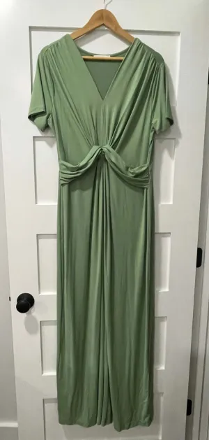 Where I Belong Maxi Dress in Moss Green - Curvy
