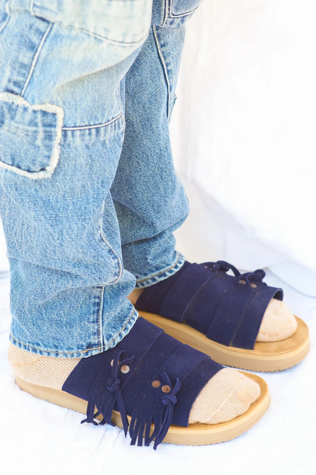Women's Cherokee Suede Navy Sandal