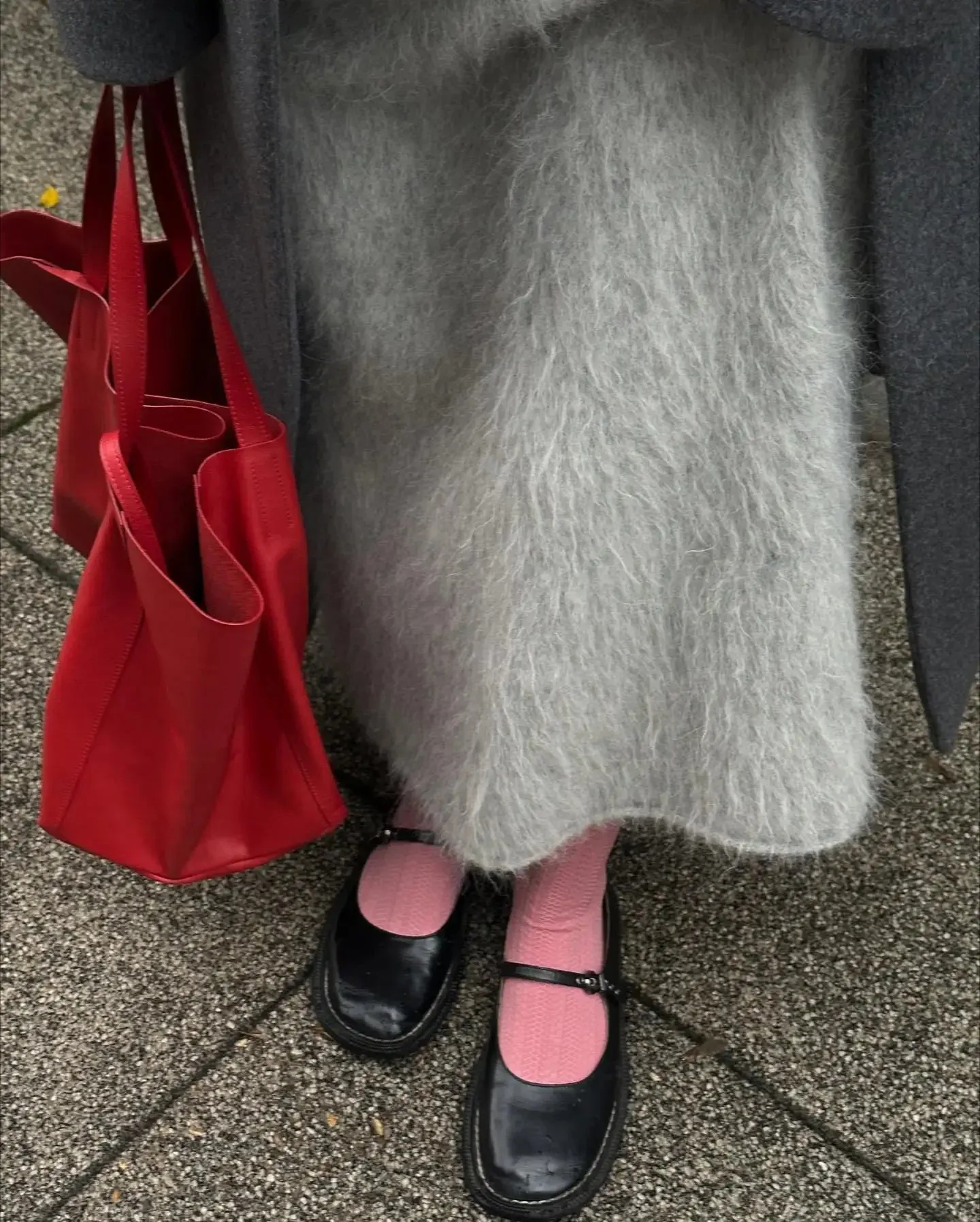 Women’s Elegant Solid Mohair Skirt Suit - Autumn/Winter Knit O Neck Pullover Sweater 2-Piece Set