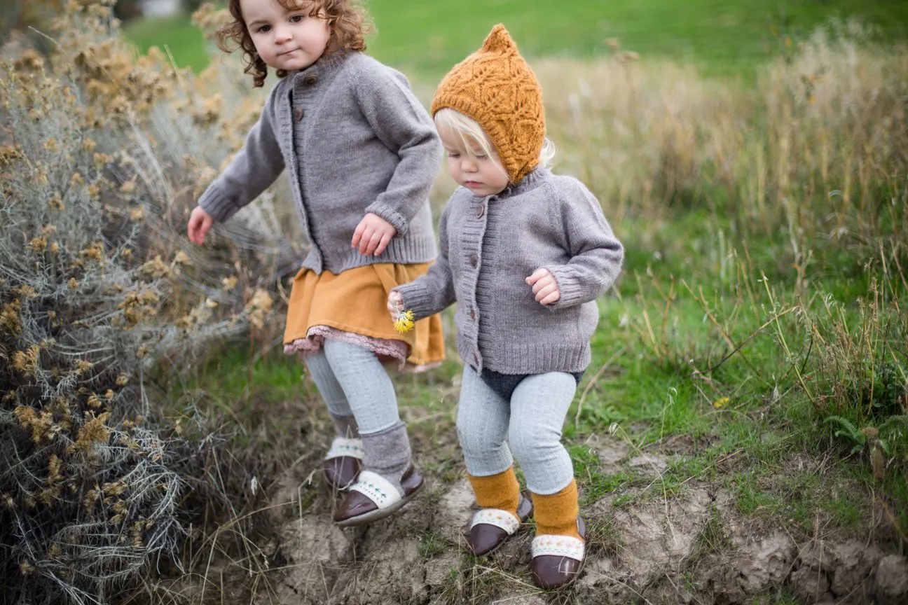 Wool Booties: Embroidered felted
