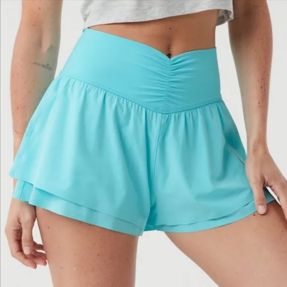 XXS,XS: Aerie Ruched Flowy Stretch Shorts