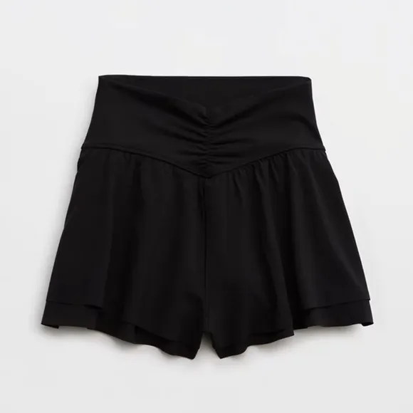 XXS,XS: Aerie Ruched Flowy Stretch Shorts