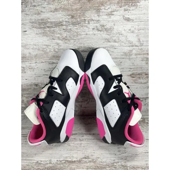 Youth Nike Air Jordan 6 Retro Low White/Black/Pink Sneakers Sz 3Y EUC!