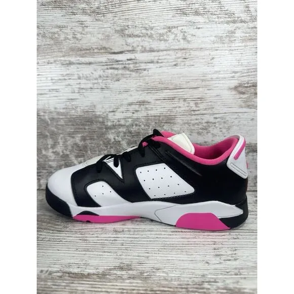 Youth Nike Air Jordan 6 Retro Low White/Black/Pink Sneakers Sz 3Y EUC!